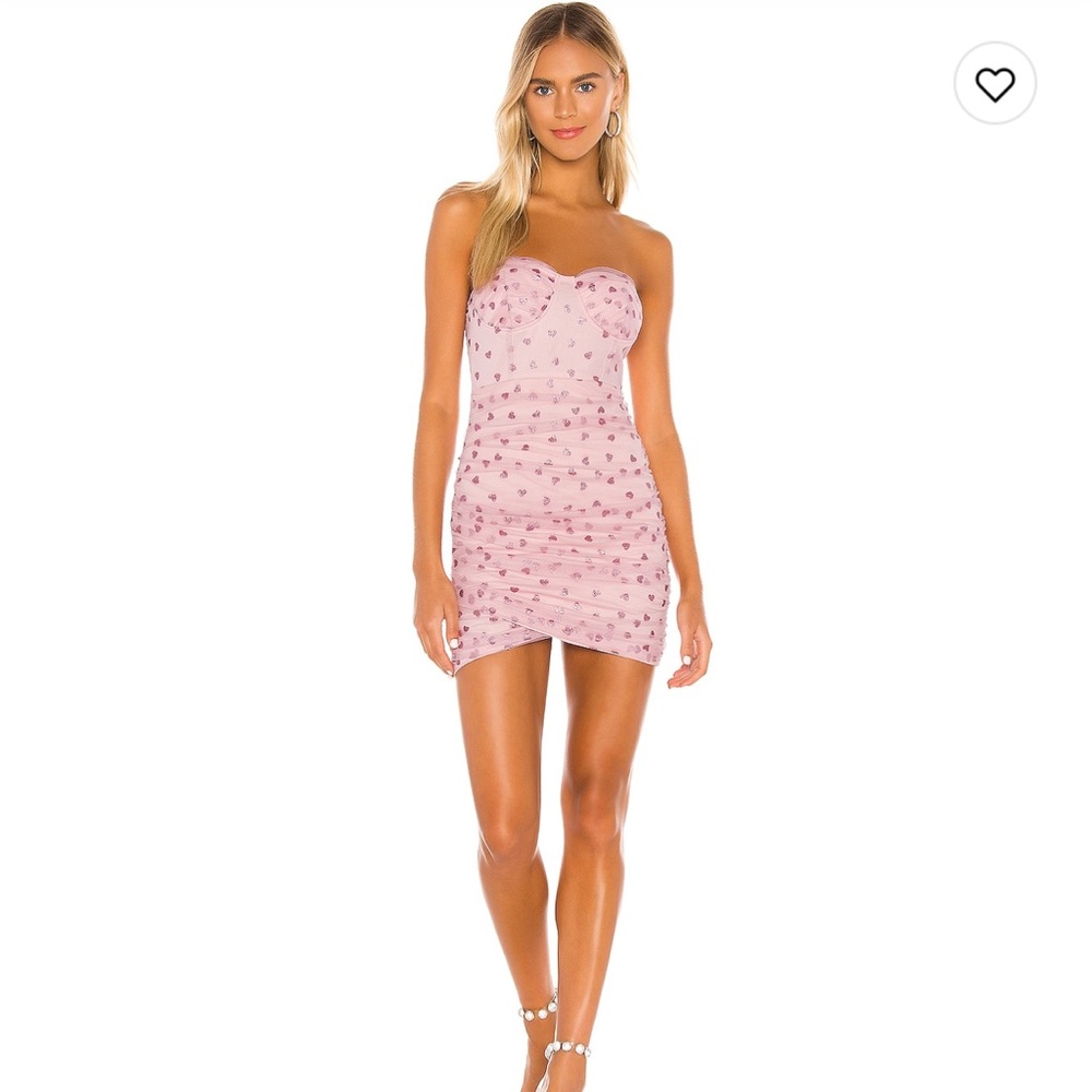 Superdown Blush Mesh Mini Dress